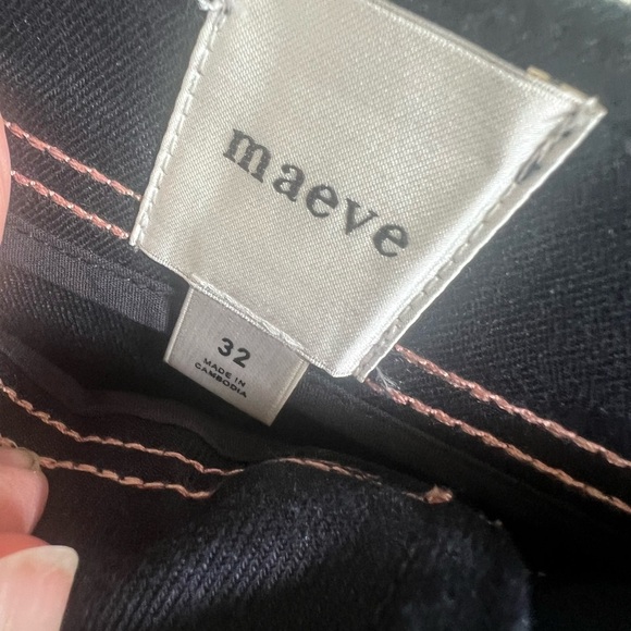 NWT new 32 Anthropologie Maeve ettie shorts pitched linen navy blue - Picture 6 of 17